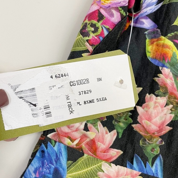 Nicole Miller X Artelier Lamanca Jungle Dress Whimsical Floral - Picture 11 of 16